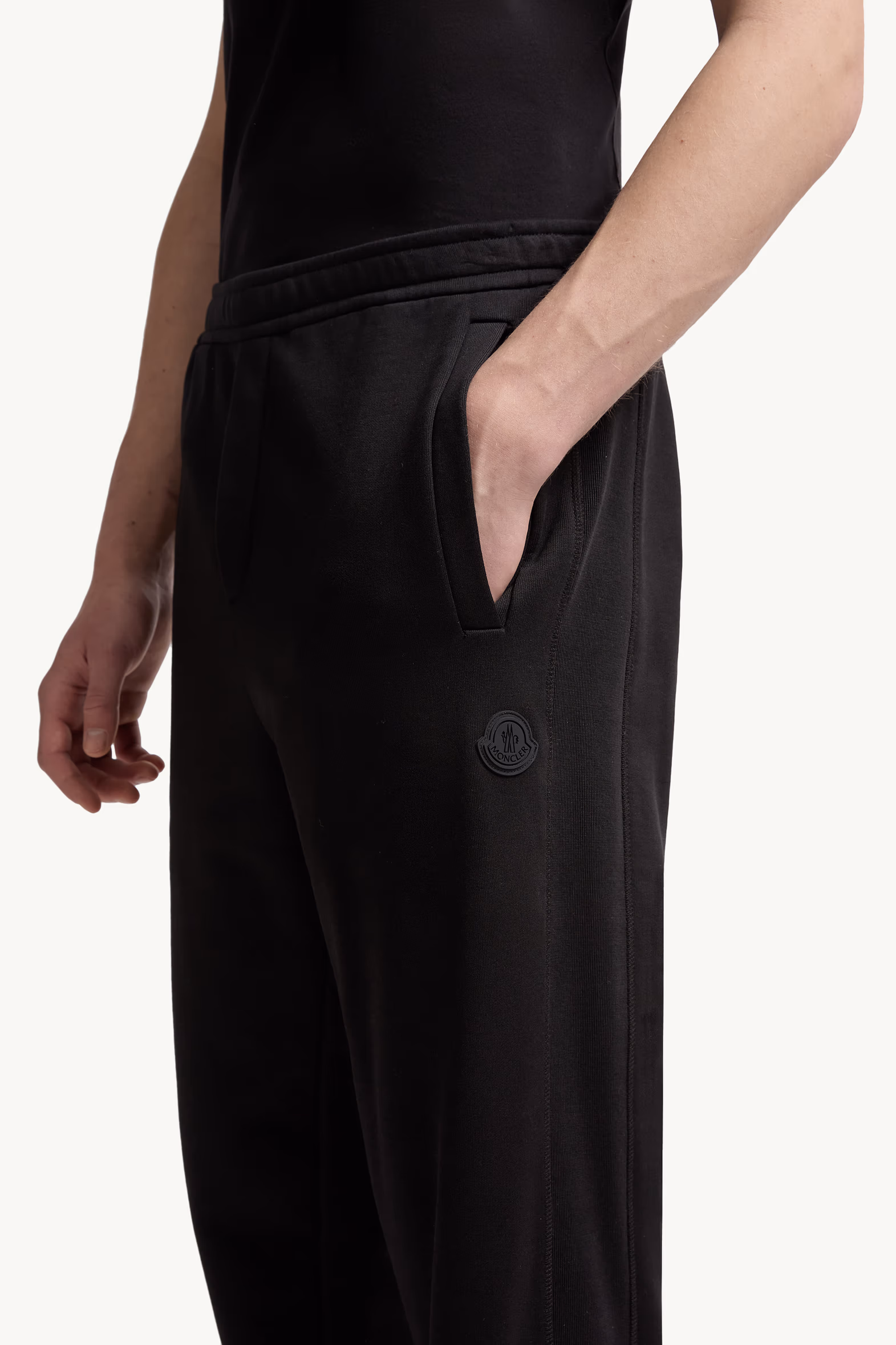 Cotton Sweatpants Men Black Moncler 6